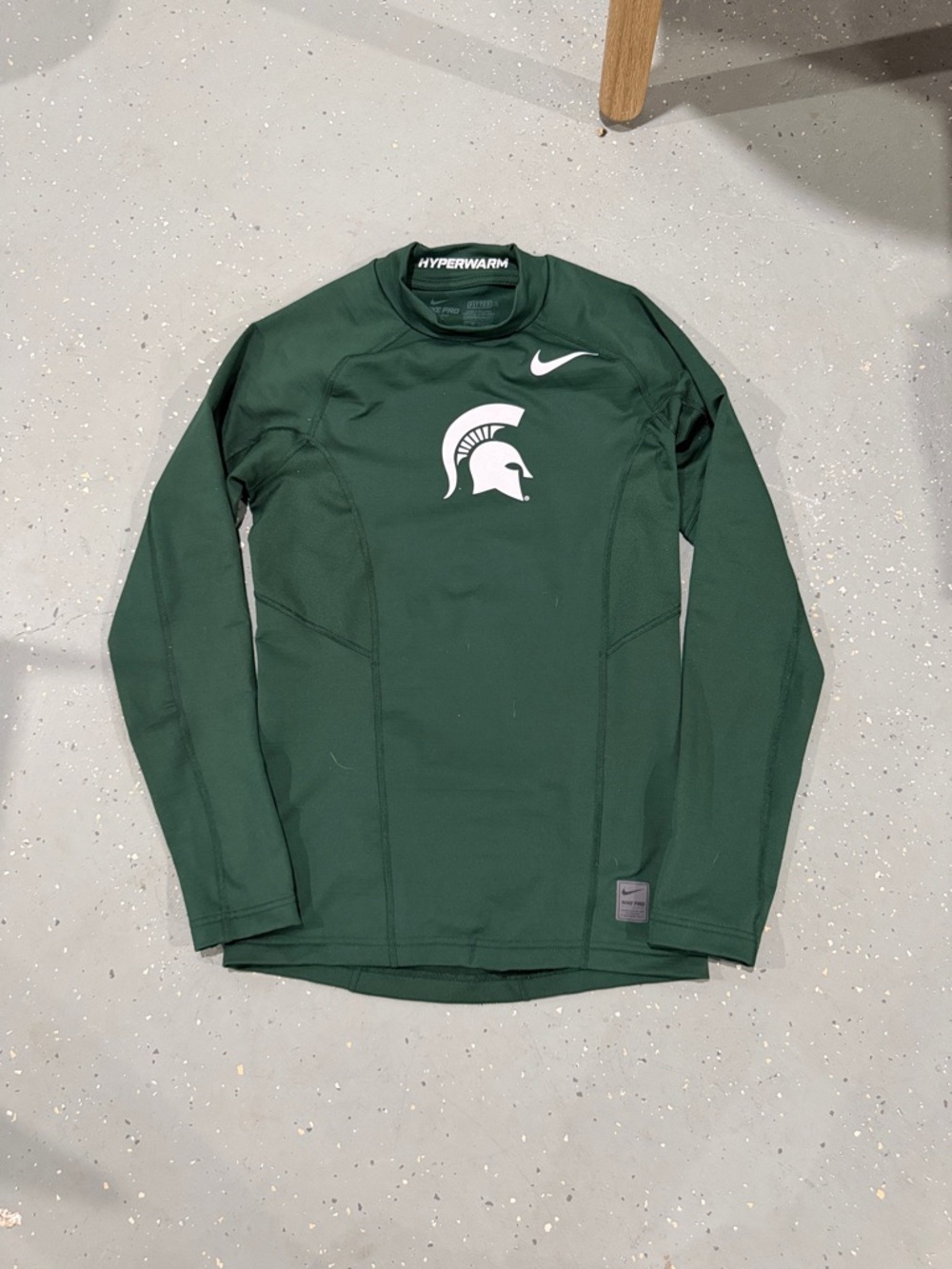 Nike Michigan State Spartans Dark Green Long Sleeve Thermal